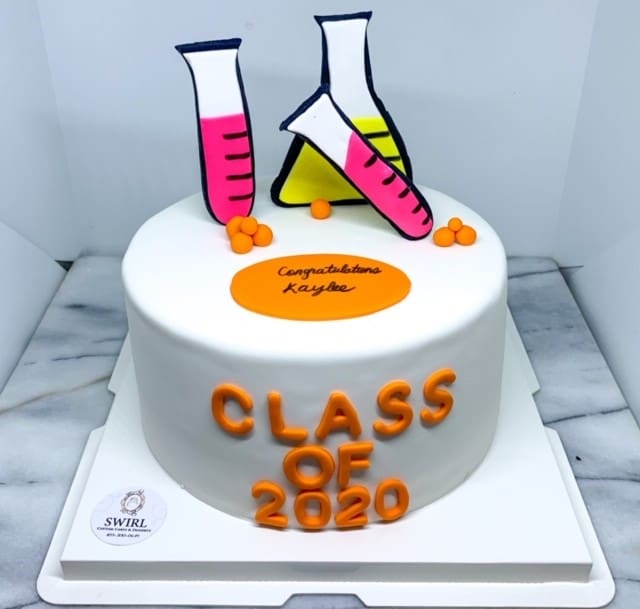 Biotechnology graduation cake & confetti | Graduation cakes, Graduation  party cake, Science cake